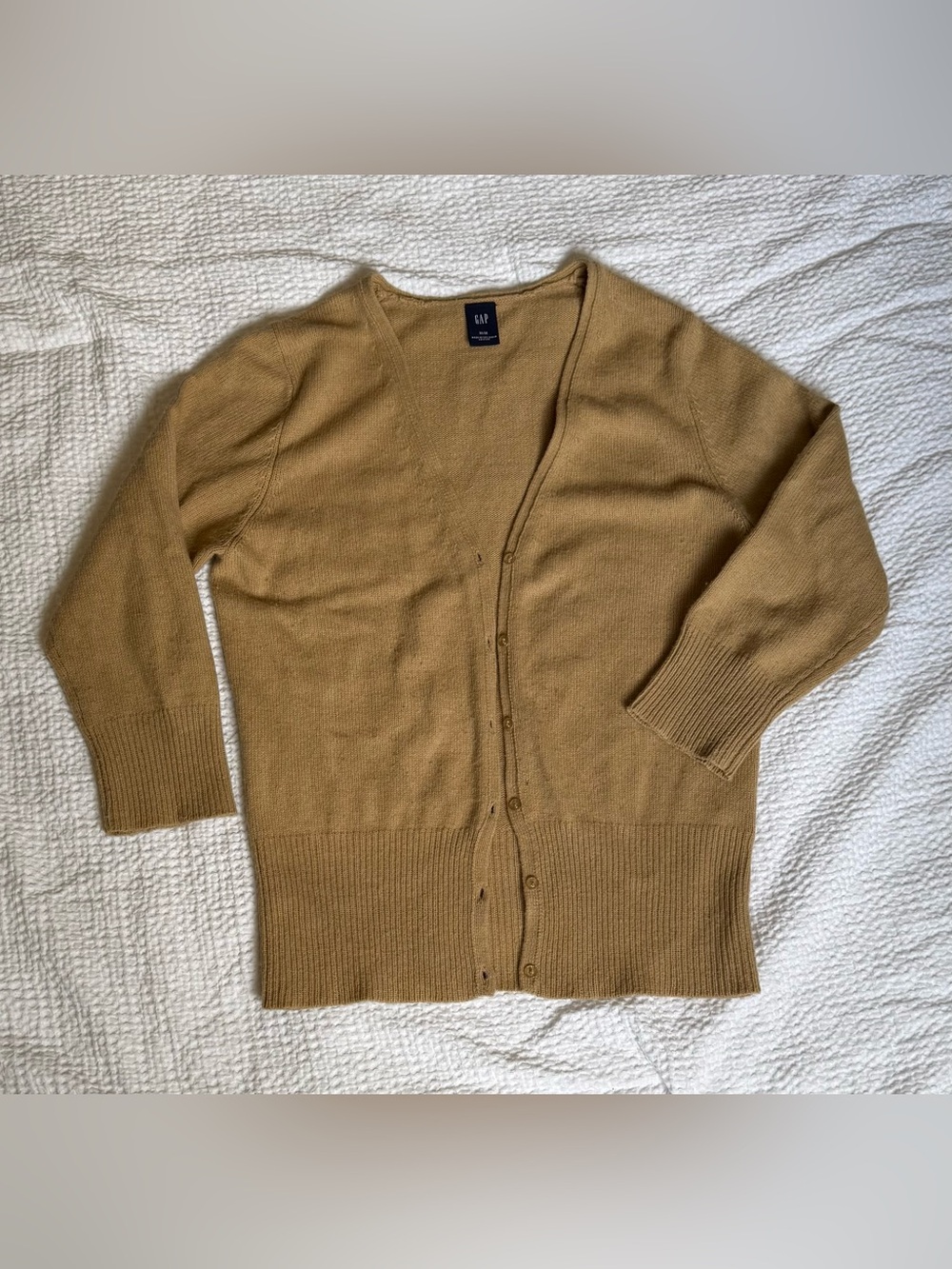 GAP Caramel/Tan Lightweight Button Front Cardigan
